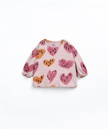 Felpa in cotone Flamè stampata