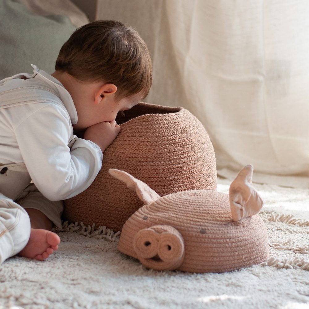 Contenitore porta oggetti  Peggy the Pig - Ø32x30cm