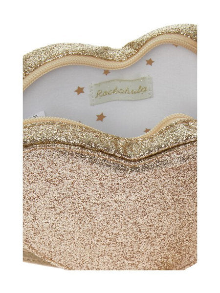 Borsa glitterata cuore con glitter