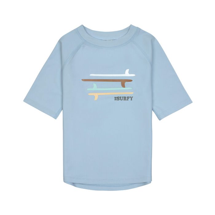 Maglia manica corta protezione UPF 60+ Surfboards Sky Blue