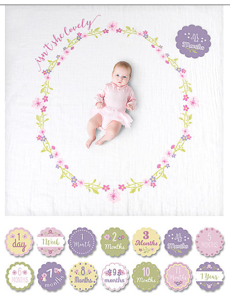 Kit primo anno - copertina swaddle in mussola di cotone