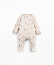 Tutina stampata con Rib Flamè  - 100% Cotone organico