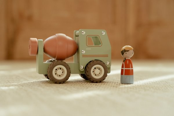 Betoniera con personaggio - In legno