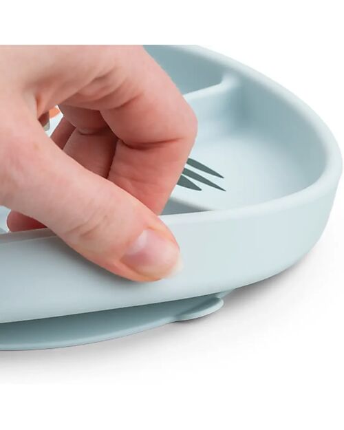 Stick&Stay Piatto con Scomparti - Playground - 100% Silicone