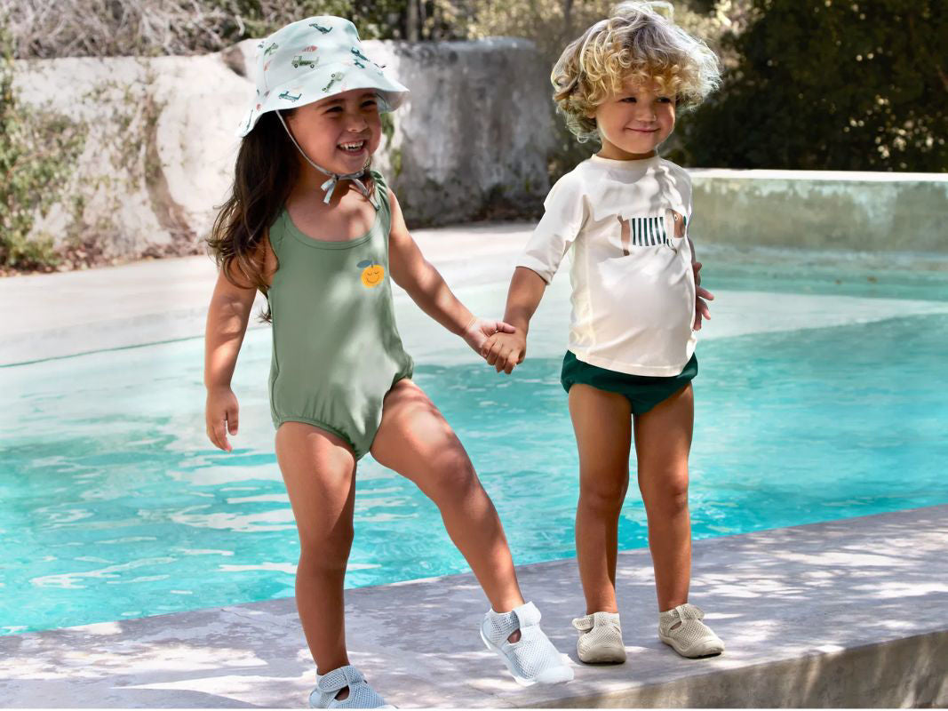 Cappellino estivo Reversibile con Laccetti (Protezione UV 80) - Ice Cream Truck Illusion Blue