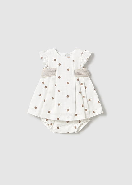 Vestitino ricamato con pois