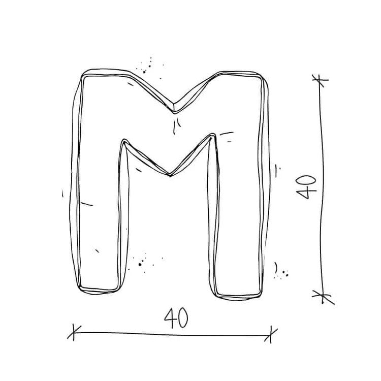 Lettera in velluto M