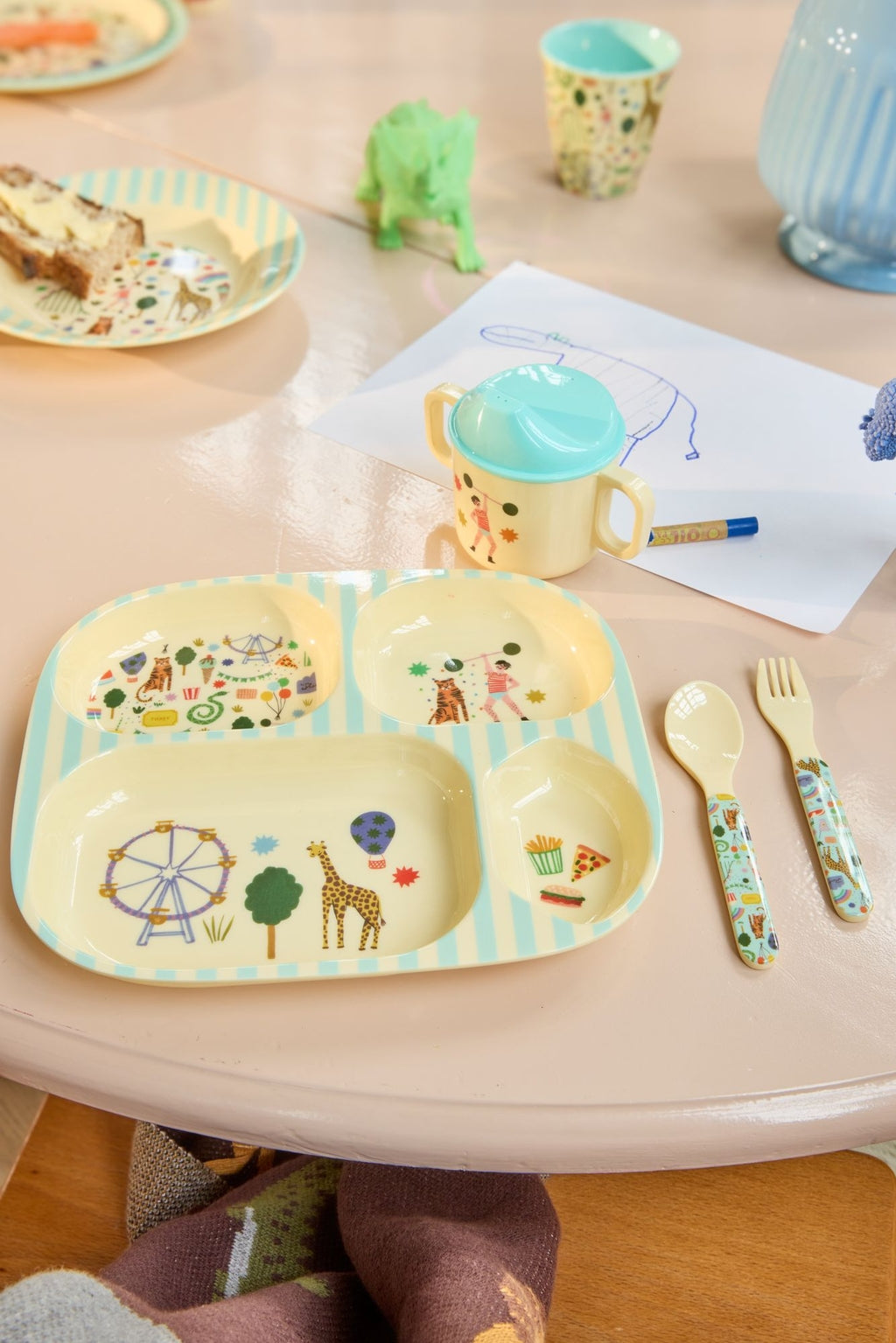 Posate per bambini - Cucchiaio e forchetta in melamina
