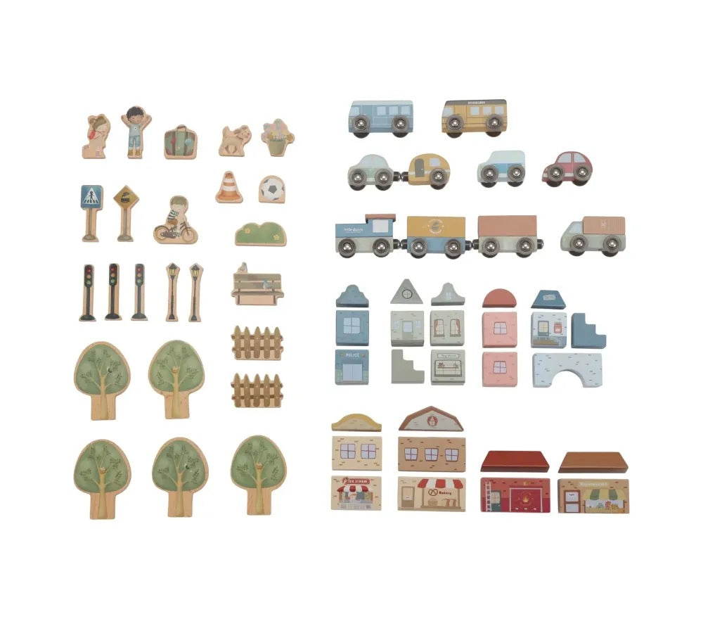 Set ferrovia con trenino in legno XL