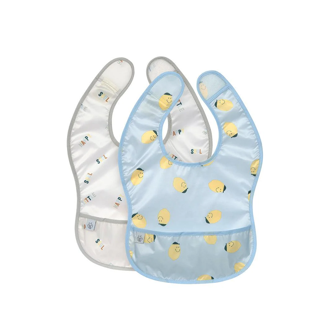 Bavaglino con velcro Waterproof - Confezione 2 pezzi