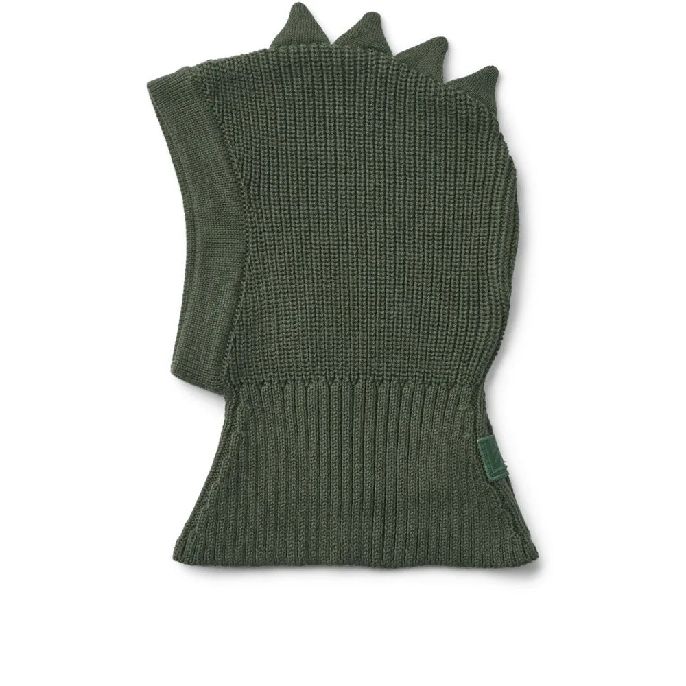 Passamontagna Dino in maglia con dettagli dinosauro - 100% Cotone