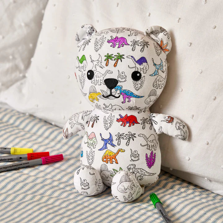 Orsetto con 10 pennarelli - Lava e colora