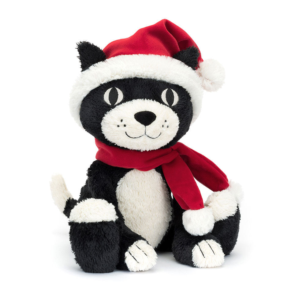 Peluche morbido Gatto Jack Natalizio