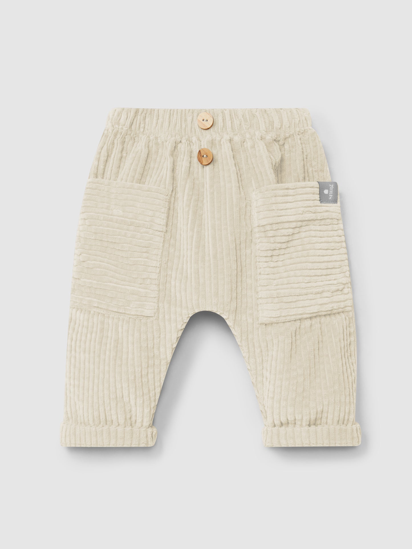 Pantaloni pull-up in velluto a coste 100% cotone biologico