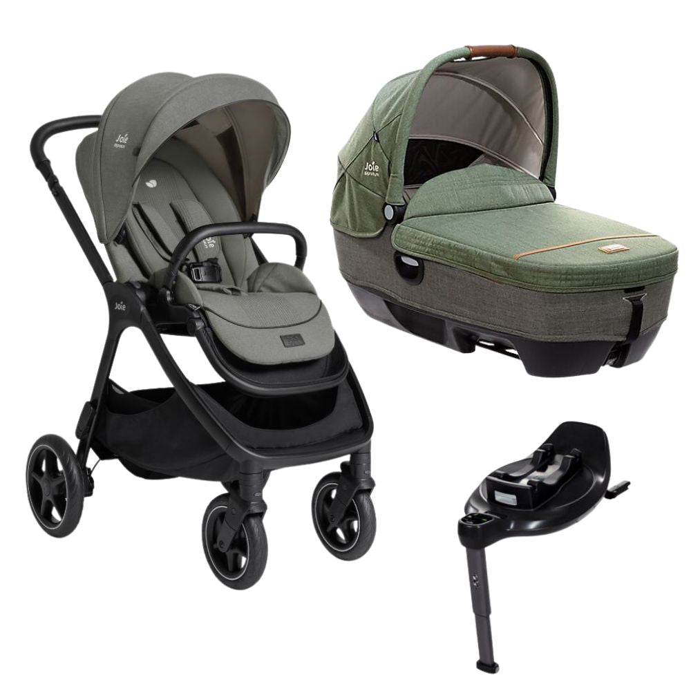 Joie Signature - Duo passeggino finiti Evergreen con navicella Calmi e base
