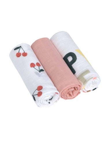 Mussola 100% Cotone organico - 85x85 cm