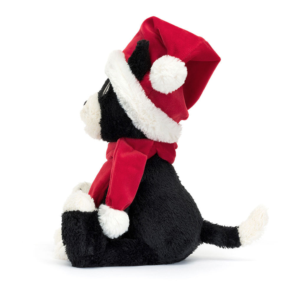 Peluche morbido Gatto Jack Natalizio