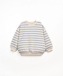 Felpa in cotone a righe