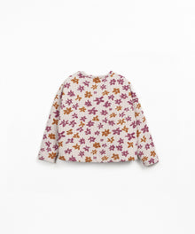 Maglia con scollo a V e maniche lunghe stampata