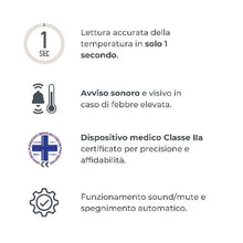 Termometro digitale frontale e auricolare