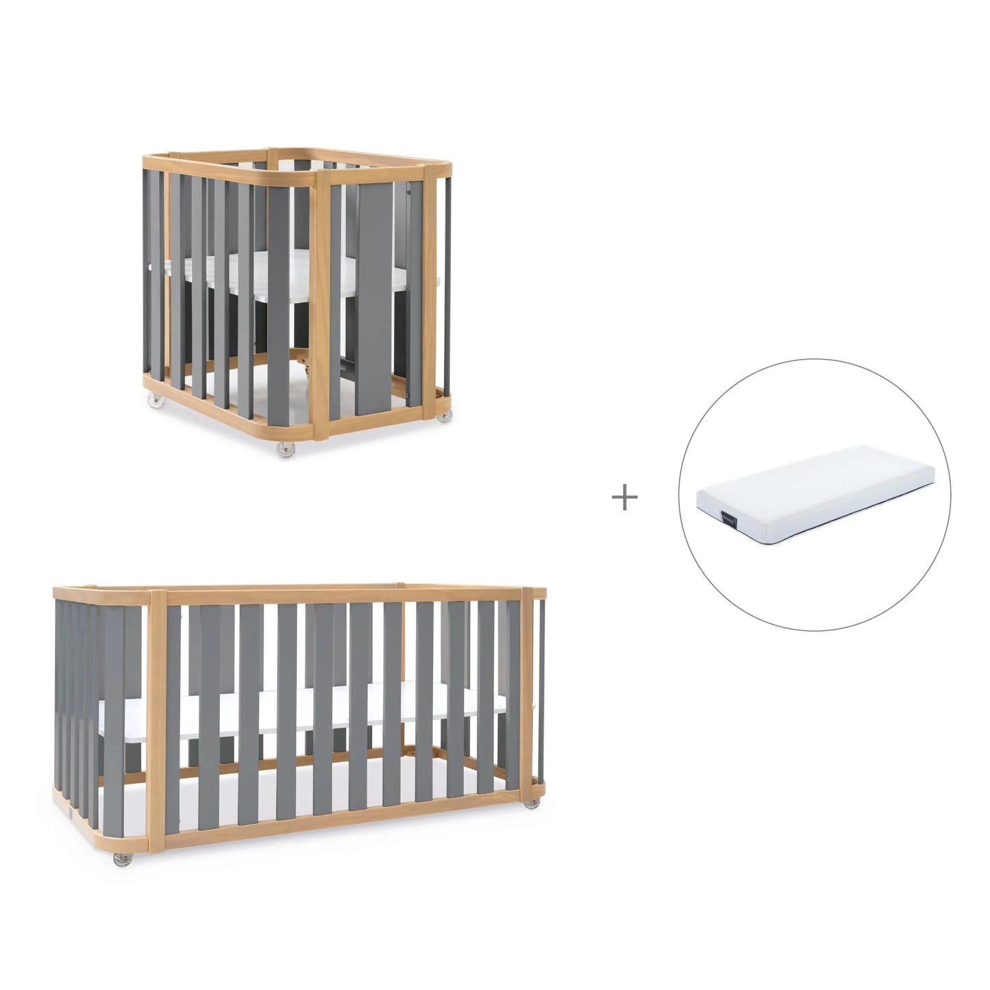 Alondra - Lettino Crea 3 Plus Evolutivo 4in 1 - Culla-Lettino-Letto montessoriano-Scrivania