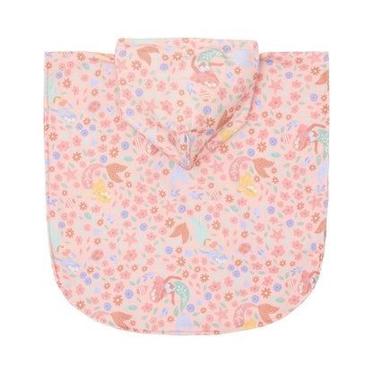 Poncho Mare Bimba 'Dreamy Mermaid' in Mussola e Spugna (Cotone Biologico)