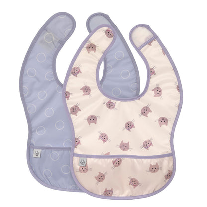 Bavaglino con velcro Waterproof - Confezione 2 pezzi