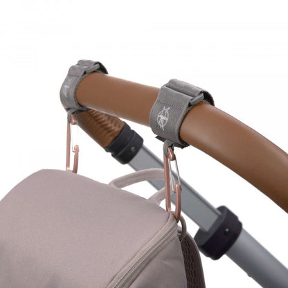 Ganci per passeggino con moschettone