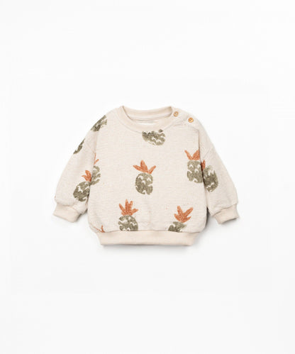 FELPA IN MAGLIA DECORATA STAMPATA
