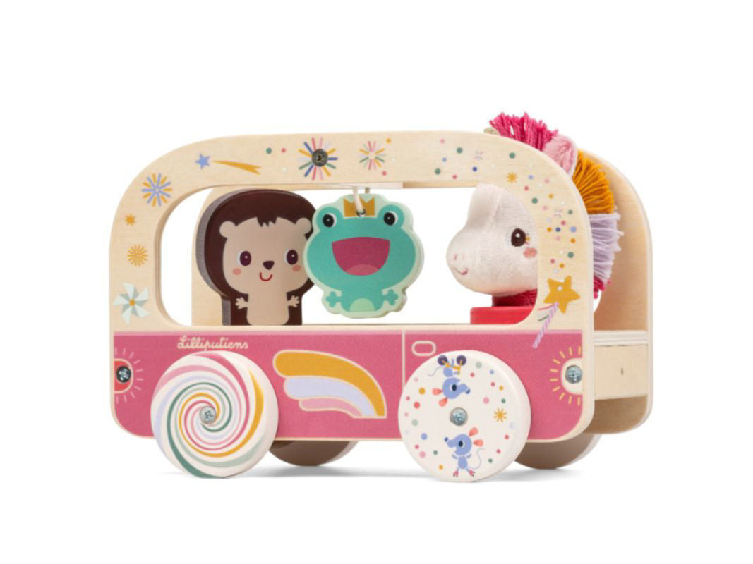 Autobus magico in legno Lena l'unicorno