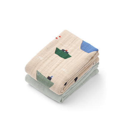 Mussole di cotone - Lewis - 2 pezzi