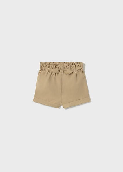 Pantalone corto giallino con fiocco