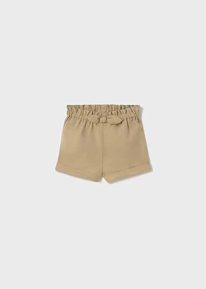 Pantalone corto giallino con fiocco