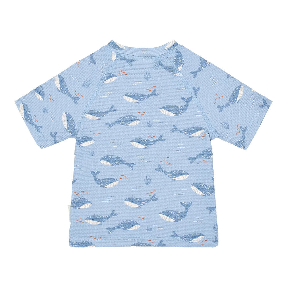 Maglietta da Bagno a Maniche Corte 'Ocean Splash' (Protezione UPF40+ e Zip)