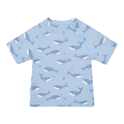 Maglietta da Bagno a Maniche Corte 'Ocean Splash' (Protezione UPF40+ e Zip)