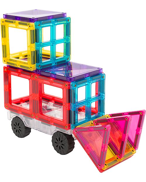 Set Costruzioni Magnetiche 'Transport Pack' 50 Pezzi Connetix Tiles (Linea Bright)