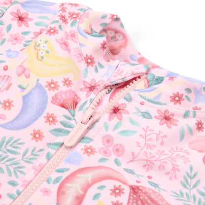 Costume da Bagno Bimba 'Dreamy Mermaid' (Maniche Corte e Zip Lunga)
