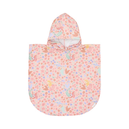 Poncho Mare Bimba 'Dreamy Mermaid' in Mussola e Spugna (Cotone Biologico)