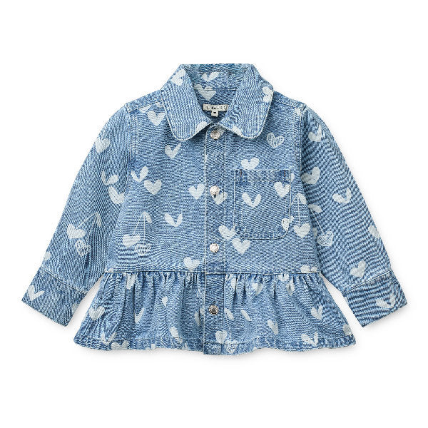 Kenza overshirt in denim - 100% morbido cotone