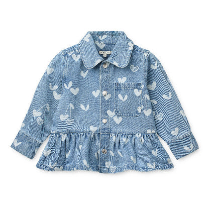 Kenza overshirt in denim - 100% morbido cotone