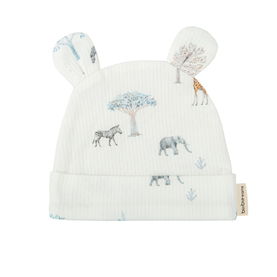 Cappellino Neonato in Bambù e Cotone Organico