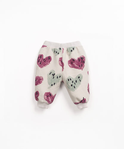 Pantaloni in pile stampato - 70% Cotone BIO