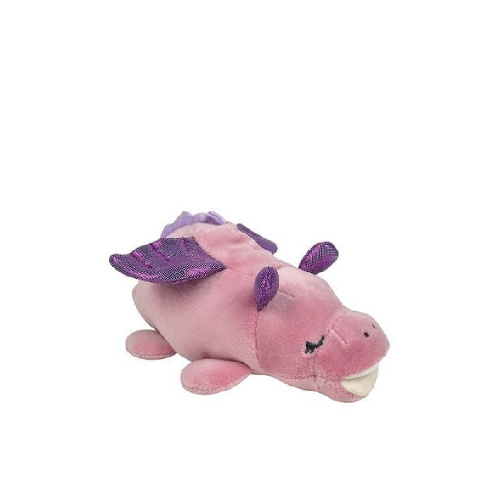 Peluche morbido Dragona il drago rosa - 17cm