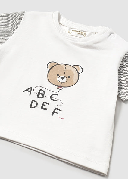 Maglia manica corta bianco orso