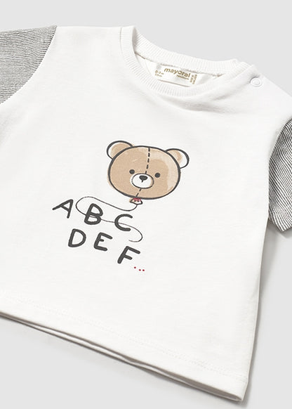 Maglia manica corta bianco orso