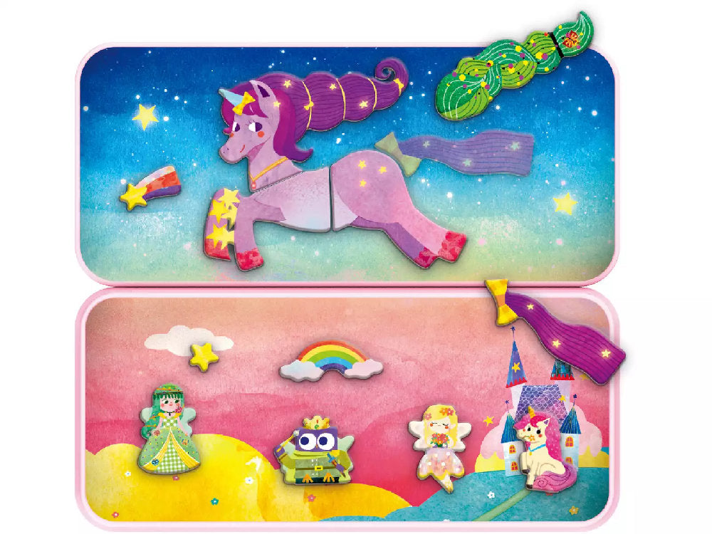 Puzzle Magnetico Educativo Portatile - Lavagna Cancellabile, Magneti e Pennarello