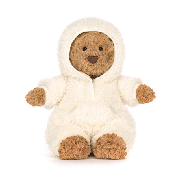 Peluche morbido Orso Bartolomeo con tuta All - In - One