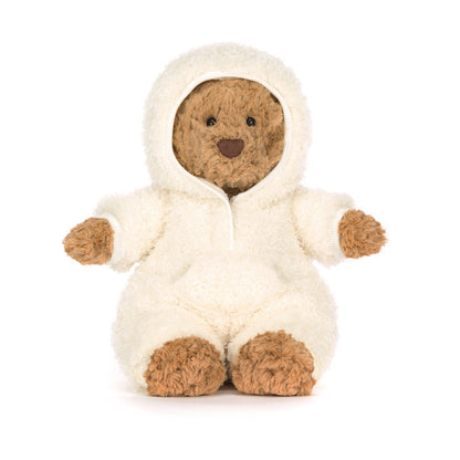 Peluche morbido Orso Bartolomeo con tuta All - In - One