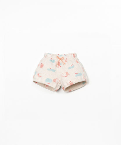 PANTALONCINI DI MAGLIA DECORATA CON STAMPA