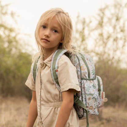 Zainetto per Bambini 'Safari Friends' con Tasche Portaborraccia e Targhetta Nome